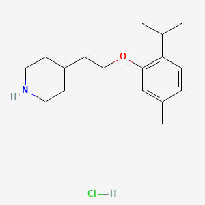molecular formula C17H28ClNO B1394737 4-[2-(2-Isopropyl-5-methylphenoxy)ethyl]-piperidine hydrochloride CAS No. 1219981-02-8