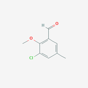 molecular formula C9H9ClO2 B1394740 3-氯-2-甲氧基-5-甲基苯甲醛 CAS No. 883529-23-5