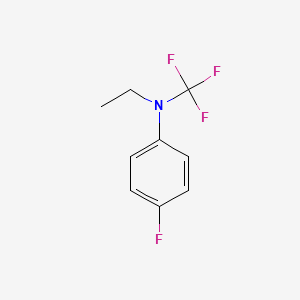 molecular formula C9H9F4N B13947416 N-ethyl-4-fluoro-N-(trifluoromethyl)aniline 