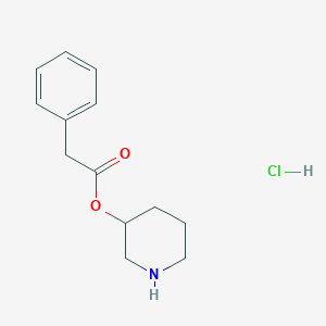 molecular formula C13H18ClNO2 B1394743 3-Piperidinyl 2-phenylacetate hydrochloride CAS No. 1219979-98-2