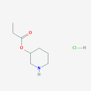 molecular formula C8H16ClNO2 B1394744 3-Piperidinyl propanoate hydrochloride CAS No. 1220031-98-0