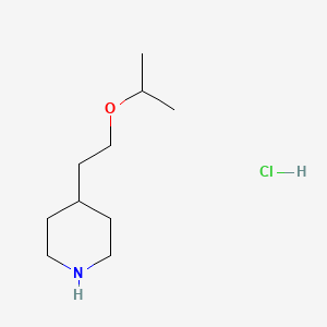 molecular formula C10H22ClNO B1394746 4-(2-异丙氧基乙基)哌啶盐酸盐 CAS No. 1220032-54-1