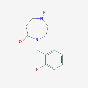 molecular formula C12H15FN2O B1394748 4-(2-Fluorobenzyl)-1,4-diazepan-5-one CAS No. 1220030-58-9