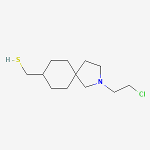 molecular formula C12H22ClNS B13947515 (2-(2-Chloroethyl)-2-azaspiro[4.5]decan-8-yl)methanethiol 