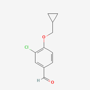 molecular formula C11H11ClO2 B1394752 3-Chloro-4-(cyclopropylmethoxy)benzaldehyde CAS No. 883519-07-1