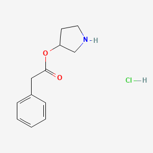 molecular formula C12H16ClNO2 B1394756 3-Pyrrolidinyl 2-phenylacetate hydrochloride CAS No. 1219948-53-4