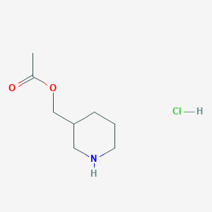 molecular formula C8H16ClNO2 B1394757 3-哌啶基甲基乙酸盐盐酸盐 CAS No. 1219979-17-5