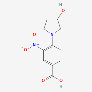 molecular formula C11H12N2O5 B1394762 4-(3-Hydroxypyrrolidin-1-yl)-3-nitrobenzoic acid CAS No. 1220027-85-9