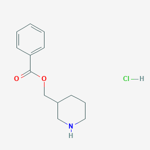 molecular formula C13H18ClNO2 B1394763 3-Piperidinylmethyl benzoate hydrochloride CAS No. 1219972-66-3