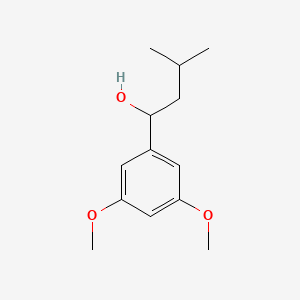 molecular formula C13H20O3 B13947642 Benzenemethanol, 3,5-dimethoxy-alpha-(2-methylpropyl)- CAS No. 55030-14-3