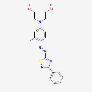 molecular formula C19H21N5O2S B13947702 Ethanol, 2,2'-[[3-methyl-4-[(3-phenyl-1,2,4-thiadiazol-5-yl)azo]phenyl]imino]bis- CAS No. 61049-89-6