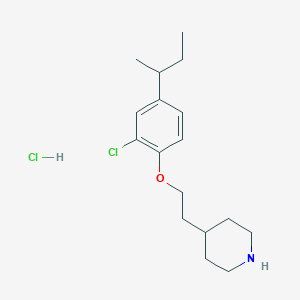 molecular formula C17H27Cl2NO B1394772 4-{2-[4-(Sec-butyl)-2-chlorophenoxy]-ethyl}piperidine hydrochloride CAS No. 1220030-18-1