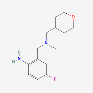 4-Fluoro-2-{[methyl(tetrahydro-2H-pyran-4-ylmethyl)amino]methyl}aniline