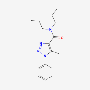 molecular formula C16H22N4O B13947737 N,N-Dipropyl-5-methyl-1-phenyl-1,2,3-triazole-4-carboxamide CAS No. 63979-30-6