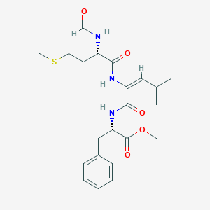 molecular formula C22H31N3O5S B139478 N-((Z)-2,3-Didehydro-N-(N-formyl-L-methionyl)leucyl)-L-phenylalanine methyl ester CAS No. 137320-56-0