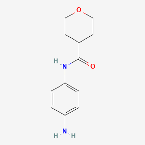 molecular formula C12H16N2O2 B1394785 N-(4-Aminophenyl)tetrahydro-2H-pyran-4-carboxamide CAS No. 1219949-47-9