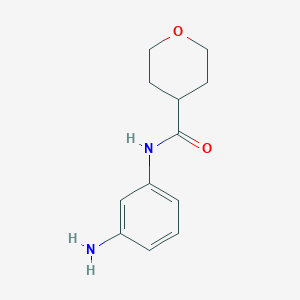 molecular formula C12H16N2O2 B1394786 N-(3-Aminophenyl)tetrahydro-2H-pyran-4-carboxamide CAS No. 1220020-40-5
