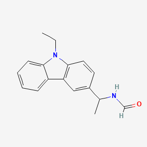 molecular formula C17H18N2O B13947866 9-Ethyl-3-(1-(formylamino)ethyl)carbazole CAS No. 52916-24-2