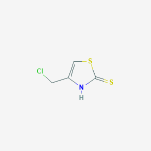 molecular formula C4H4ClNS2 B13947869 4-(Chloromethyl)thiazole-2-thiol 