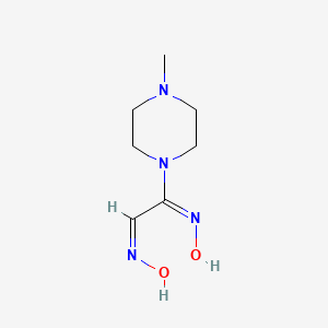 molecular formula C7H14N4O2 B13947884 Piperazine, 1-[(1Z,2E)-bis(hydroxyimino)ethyl]-4-methyl- 