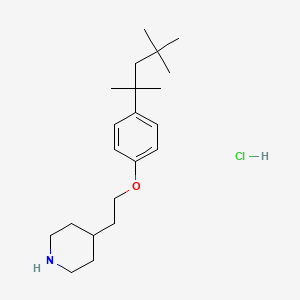 molecular formula C21H36ClNO B1394793 4-{2-[4-(1,1,3,3-Tetramethylbutyl)phenoxy]-ethyl}piperidine hydrochloride CAS No. 1219972-09-4