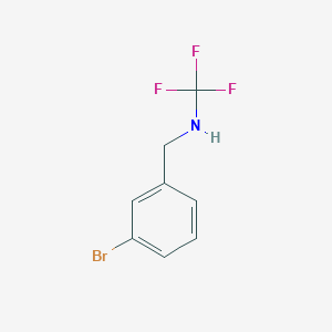 molecular formula C8H7BrF3N B13947937 N-(3-bromobenzyl)-1,1,1-trifluoromethanamine 