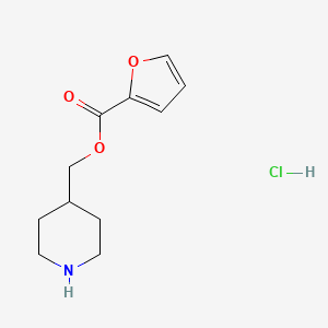 molecular formula C11H16ClNO3 B1394798 4-Piperidinylmethyl 2-furoate hydrochloride CAS No. 1219949-54-8