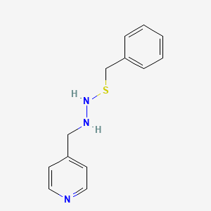 molecular formula C13H15N3S B13947983 Hydrazine, 1-(benzylthio)-2-(4-pyridylmethyl)- CAS No. 63884-55-9