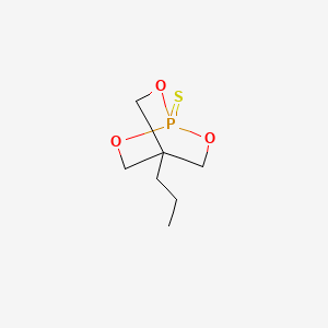 molecular formula C7H13O3PS B13948018 Phosphorothioic acid, cyclic O,O,O-ester with 2-(hydroxymethyl)-2-(n-propyl)-1,3-propandiol CAS No. 51486-54-5
