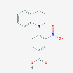 molecular formula C16H14N2O4 B1394803 4-[3,4-Dihydro-1(2H)-quinolinyl]-3-nitrobenzoic acid CAS No. 1220027-95-1