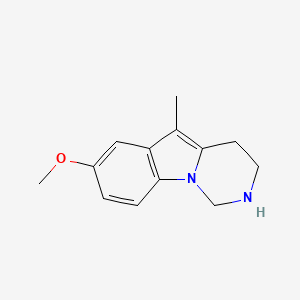 molecular formula C13H16N2O B13948048 7-methoxy-5-methyl-1,2,3,4-tetrahydropyrimido[1,6-a]indole CAS No. 38349-09-6