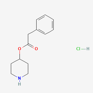 molecular formula C13H18ClNO2 B1394805 4-Piperidinyl 2-phenylacetate hydrochloride CAS No. 1219948-52-3