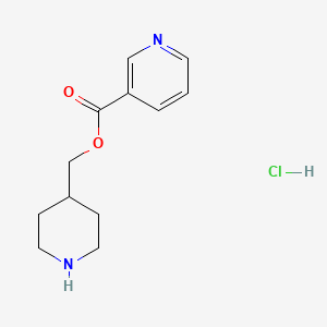 molecular formula C12H17ClN2O2 B1394808 4-Piperidinylmethyl nicotinate hydrochloride CAS No. 1219981-17-5