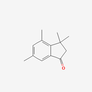 molecular formula C13H16O B13948087 3,3,4,6-Tetramethyl-1-indanone CAS No. 55255-42-0