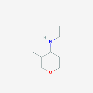 molecular formula C8H17NO B13948128 N-ethyl-3-methyltetrahydro-2H-pyran-4-amine 