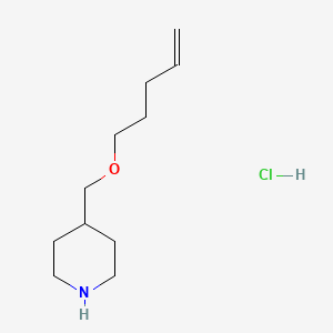 molecular formula C11H22ClNO B1394813 4-[(4-Pentenyloxy)methyl]piperidine hydrochloride CAS No. 1219980-61-6
