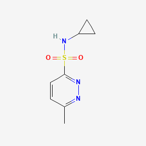 molecular formula C8H11N3O2S B13948139 N-cyclopropyl-6-methylpyridazine-3-sulfonamide 