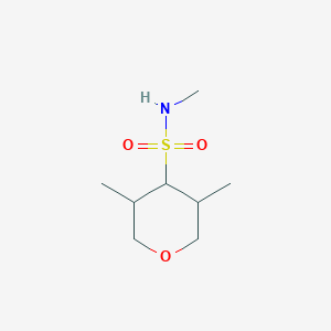 molecular formula C8H17NO3S B13948151 N,3,5-trimethyltetrahydro-2H-pyran-4-sulfonamide 