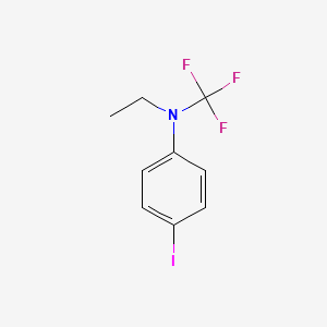 molecular formula C9H9F3IN B13948165 N-ethyl-4-iodo-N-(trifluoromethyl)aniline 