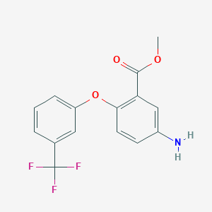 molecular formula C15H12F3NO3 B1394819 Methyl 5-amino-2-[3-(trifluoromethyl)phenoxy]-benzoate CAS No. 927802-64-0