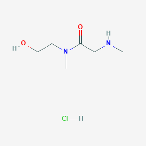 molecular formula C6H15ClN2O2 B1394822 N-(2-羟乙基)-N-甲基-2-(甲基氨基)-乙酰胺盐酸盐 CAS No. 1219982-17-8