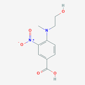 molecular formula C10H12N2O5 B1394823 4-[(2-Hydroxyethyl)(methyl)amino]-3-nitrobenzoic acid CAS No. 1183788-73-9