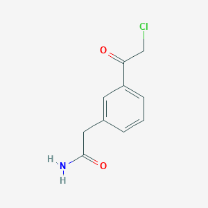 molecular formula C10H10ClNO2 B13948231 2-[3-(Chloroacetyl)phenyl]acetamide CAS No. 342422-38-2