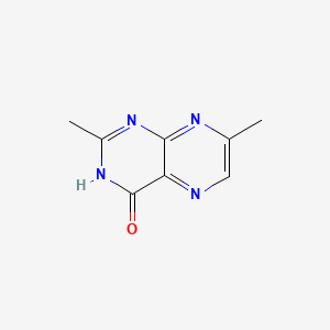 molecular formula C8H8N4O B13948362 4(3H)-Pteridinone, 2,7-dimethyl- 