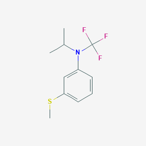 molecular formula C11H14F3NS B13948374 N-isopropyl-3-(methylthio)-N-(trifluoromethyl)aniline 