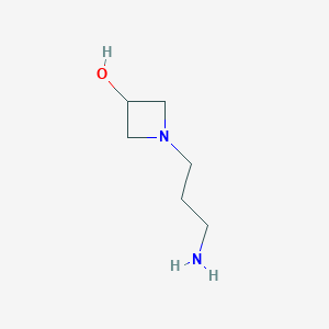 molecular formula C6H14N2O B1394838 1-(3-Aminopropyl)azetidin-3-OL CAS No. 1219979-33-5