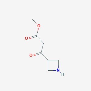 molecular formula C7H11NO3 B13948395 Methyl 3-(azetidin-3-yl)-3-oxopropanoate 