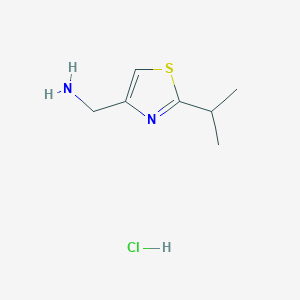 molecular formula C7H13ClN2S B1394844 (2-Isopropylthiazol-4-yl)methanamine hydrochloride CAS No. 1262771-25-4