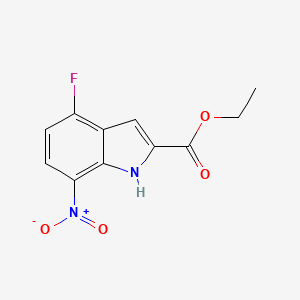 molecular formula C11H9FN2O4 B1394845 Ethyl 4-fluoro-7-nitro-1H-indole-2-carboxylate CAS No. 913287-14-6