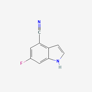molecular formula C9H5FN2 B1394846 6-Fluoro-1H-indole-4-carbonitrile CAS No. 1082040-44-5